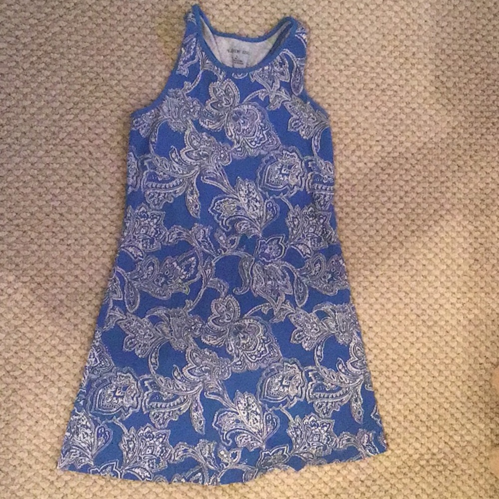 LANDS END Cotten blue dress